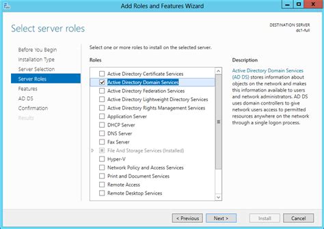 Servizi di directory attiva in windows server 2012